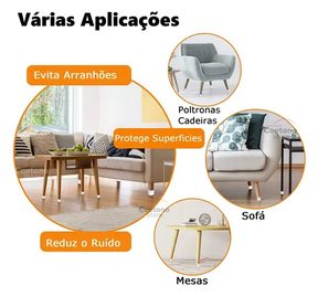 Protetor de Silicone para Pés de Cadeira Decaza - ÚLTIMAS UNIDADES