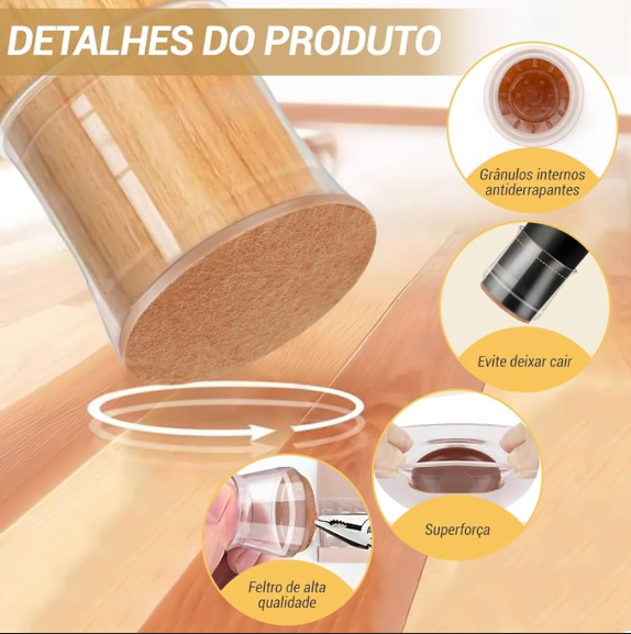 Protetor de Silicone para Pés de Cadeira Decaza - ÚLTIMAS UNIDADES