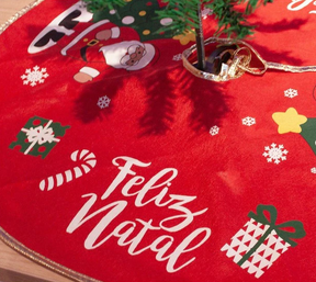 Saia Tapete Base Árvore De Natal Decoração