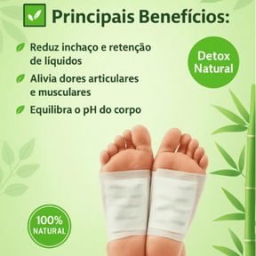 Adesivos Detox para Pés Original + Brinde – Elimina Toxinas e Relaxa Enquanto Você Dorme