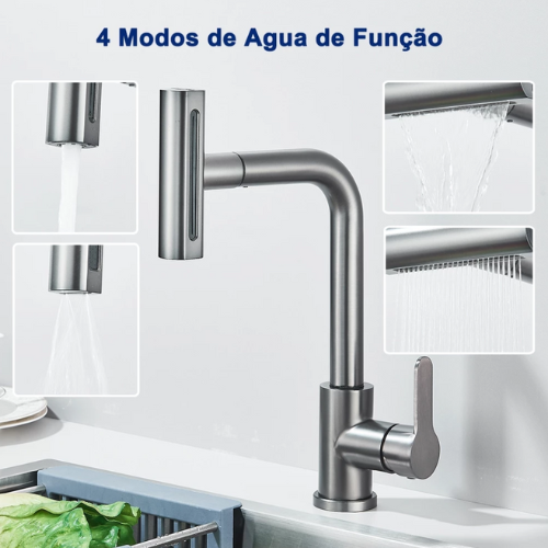 Torneira Misturador Flexível em Cascata