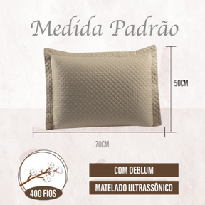 Kit Com 2 Porta Travesseiro 100% Impermeável Matelado