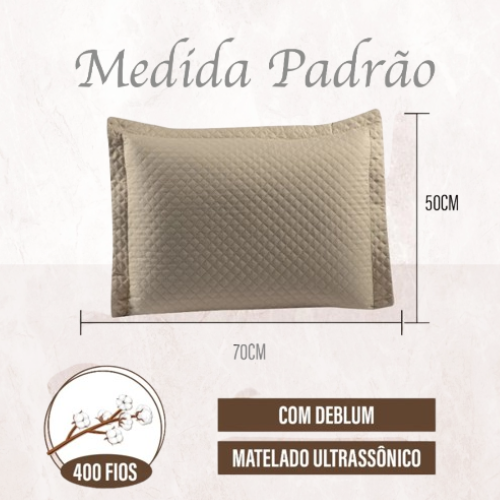 Kit Com 2 Porta Travesseiro 100% Impermeável Matelado