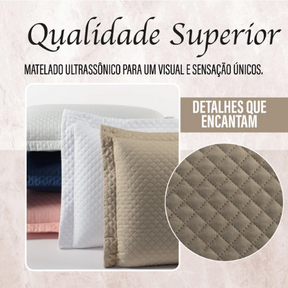 Kit Com 2 Porta Travesseiro 100% Impermeável Matelado