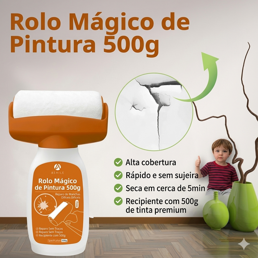 Rolo de Pintura Para Parede 500g Sem Cheiro para Reparo