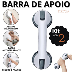 Suporte de Apoio Com Ventosa Barra Portátil Para Banheiro