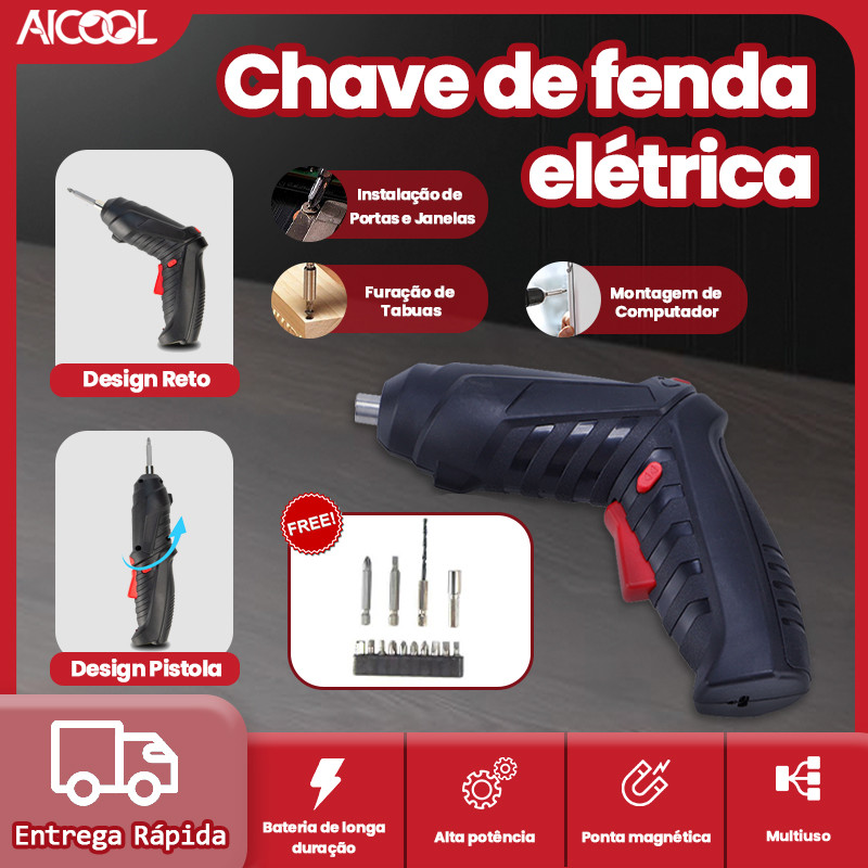 AICOOL Chave de fenda elétrica multifuncional de alto torque para desmontagem e montagem, avanço e retrocesso com