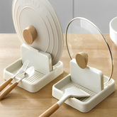 Descanso De Panela Suporte Tampas De Panelas Talheres E Acessórios Organizador Porta Tempero Cozinha