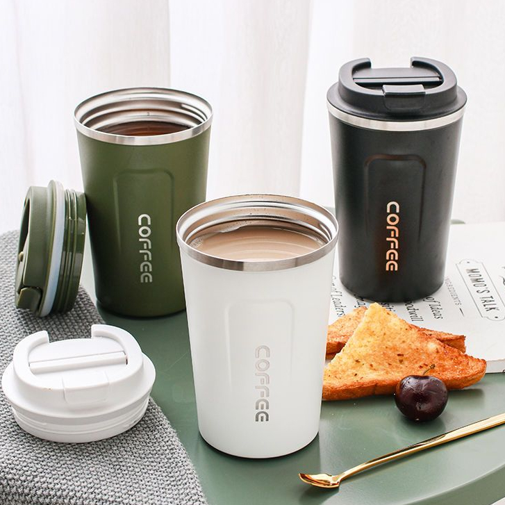 Caneca Copo Café Coffee Isolado Dupla Térmico Aço Inoxidável 510ML Anti-vazamento