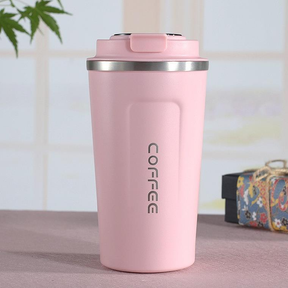 Caneca Copo Café Coffee Isolado Dupla Térmico Aço Inoxidável 510ML Anti-vazamento