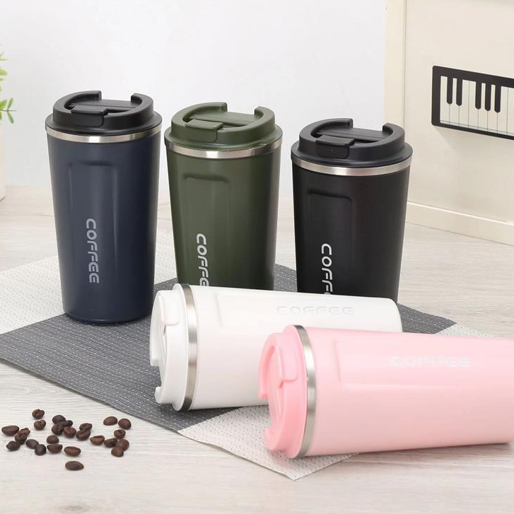 Caneca Copo Café Coffee Isolado Dupla Térmico Aço Inoxidável 510ML Anti-vazamento