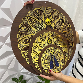Mandala Decorativa NOSSA SENHORA APARECIDA | Decoração Parede Casa