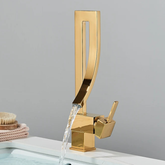 Quadrada Torneira Banheiro Dourada Quente E Fria Torneira De Lavabo Armário Preto Torneira