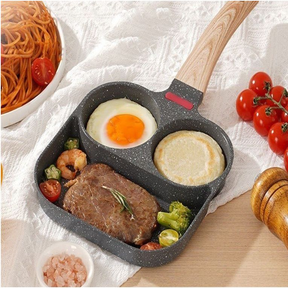 Frigideira Antiaderente 3 em 1 com Divisórias