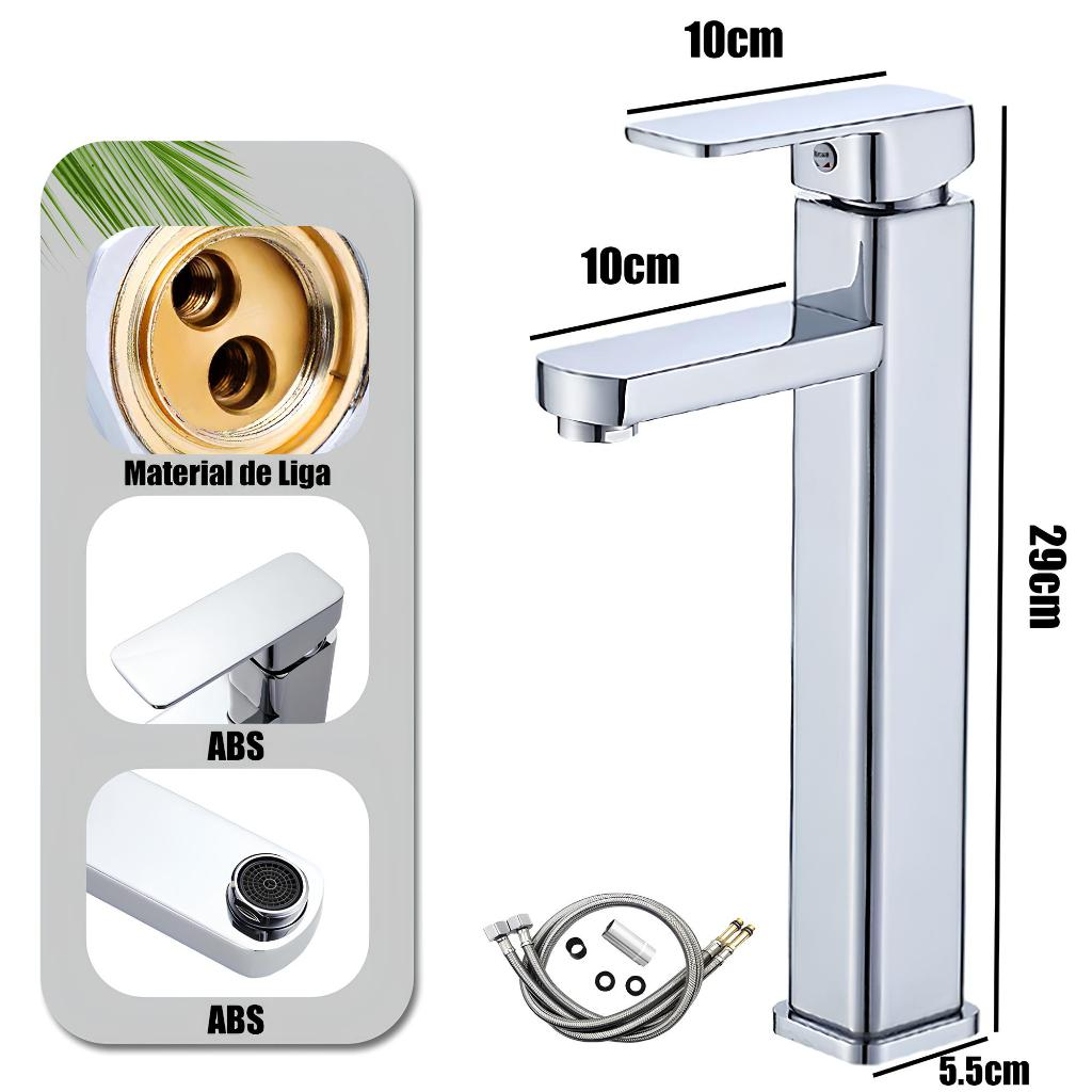 Torneira Banheiro quente e fria com 2 mangueiras de água quente e fria de 60 cm KBH16320 KBH16320-PLA KBH16323-PLA