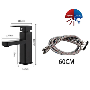 Torneira Banheiro Preta SquareLux