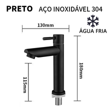 Torneira Banheiro Preta SquareLux