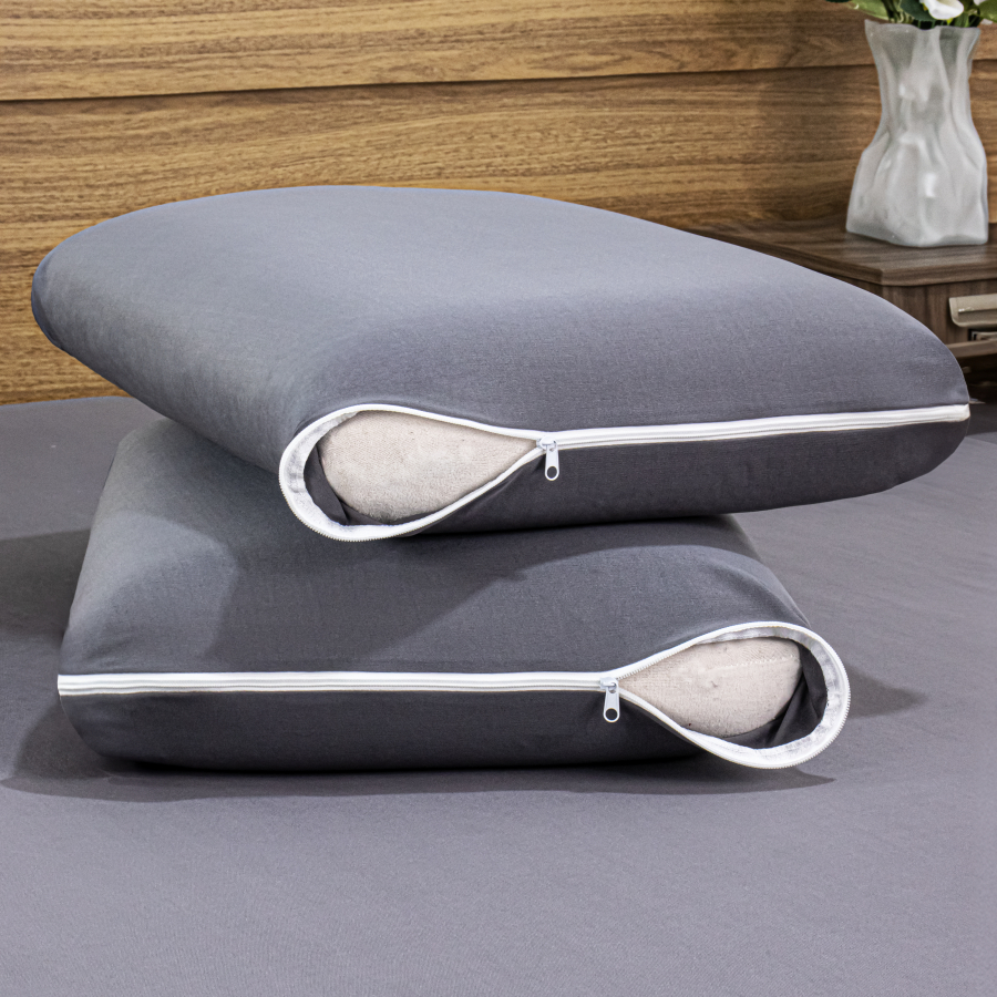 4 Capas Protetoras de Travesseiro Malha Gel/Helanca Fronha 50cm x 70cm com Zíper