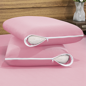 Kit 4 Capas Protetoras de Travesseiro Malha Gel com Zíper - ConfortZip