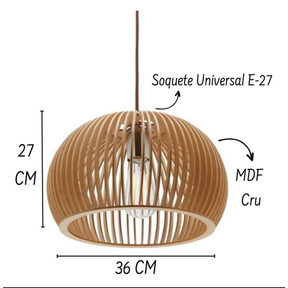 3 Pendente Grande Luminária Decoração Ambientes Externos e Internos