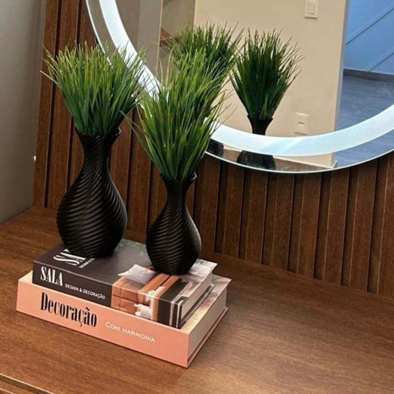 Kit 2 Vasos Espiral/ Vaso Flores Moderno/ Vaso decorativo/ Vaso twist/ Decoração rack/ Decoração criativa sala cozinha