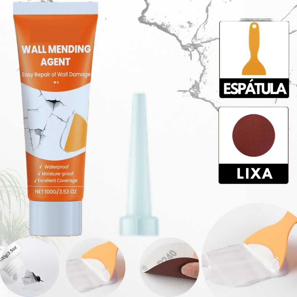 Pasta Massa Para Tapar Buracos Trincas Rachaduras Na Parede Rápida Tampar Espaços Entre Outros