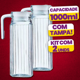 Jarra De Vidro Suíça 1 Litro Jarra - COMPRE 1 LEVE 2