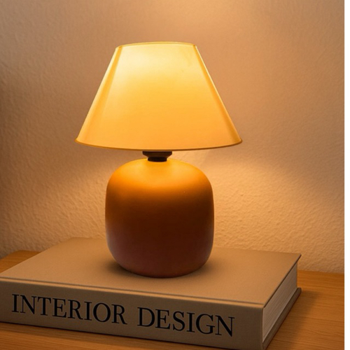 Abajur Luminaria de Ceramica Porcelana Bivolt Com Cupula para Decoração Quarto Escritorio Sala Decoração Infantil