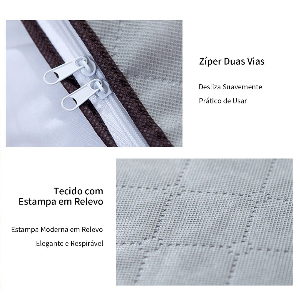 Caixa Saco Organizador Cobertor Casaco Guarda Roupa Ecológico Anti-Poeira Umidade Insetos Multiuso