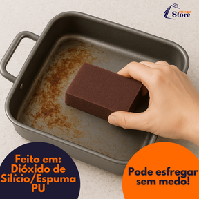 Kit 12 Esponja Magica Limpeza Pesada Tira Manchas Ferrugem Riscos