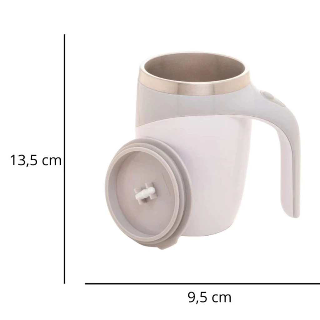 Caneca Misturadora Automática Elétrica USB Bateria Recarregável Mixer Café 380ml