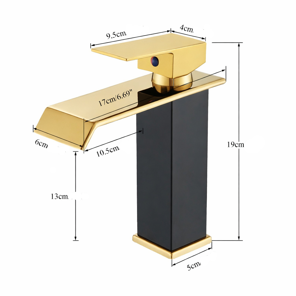 Torneira Pia Banheiro Dourada Preta Lavatorio Misturador Monocomando Luxo Bica Baixa 18cm Yesop