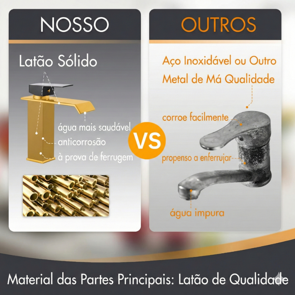 Torneira Pia Banheiro Dourada Preta Lavatorio Misturador Monocomando Luxo Bica Baixa 18cm Yesop