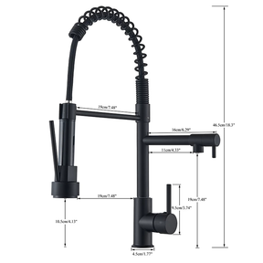 Torneira Cozinha Gourmet Monocomando Com Spray Extensor Dourado