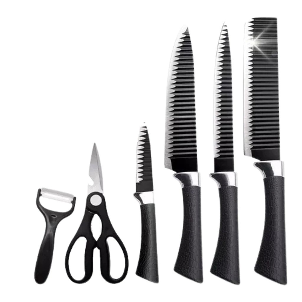 Kit Tábua Premuim Com Kit 6 Pecas de Facas de Corte Antibacteriana À Prova De Mofo 30cm Com Suporte Em Pé Para Cozinha