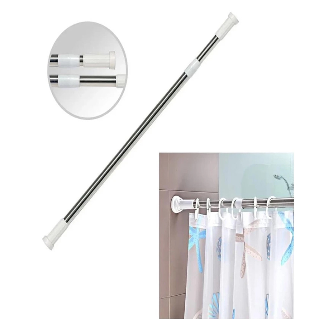 Varão Extensível Resistente em Porta Cortina Box Banheiro Multiuso Alta qualidade