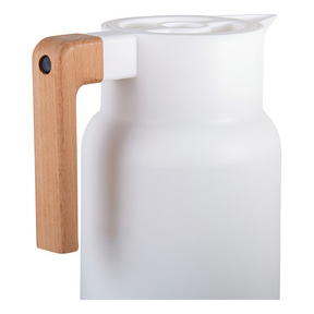 Garrafa Térmica Café Chá Suco Bule Térmico Branco 1 Litro Wood Fashion Termopro